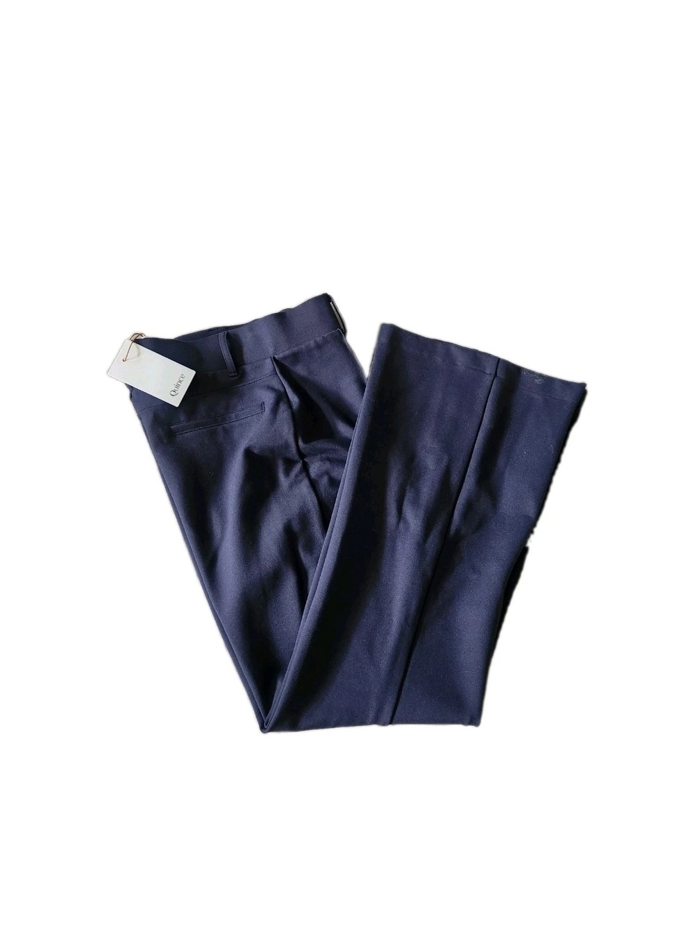 Quince Ultra-Stretch Ponte Flare leg pant Women’s S Navy Blue High Rise Pull-On